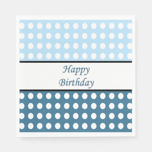 Grattis på födelsedagen Polka Dot Pappersservett (Framsidan)