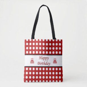 Grattis på födelsedagen Polka Dot Tygkasse
