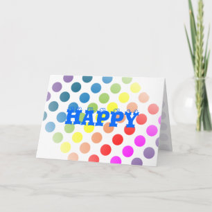 Grattis på födelsedagen Polka dots Kort