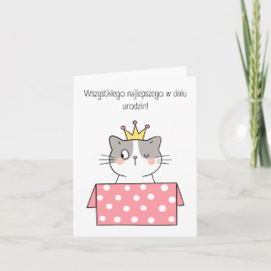Grattis på födelsedagen, polska  kort