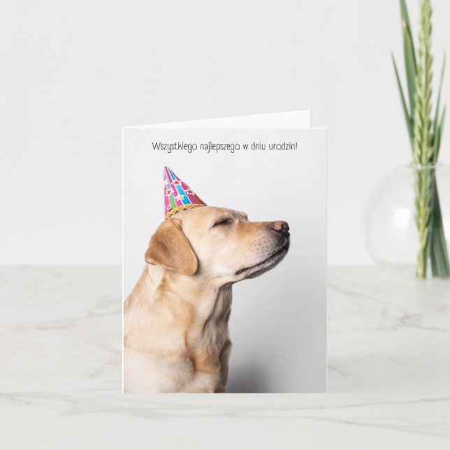 Grattis på födelsedagen, polska  kort (Framsida)