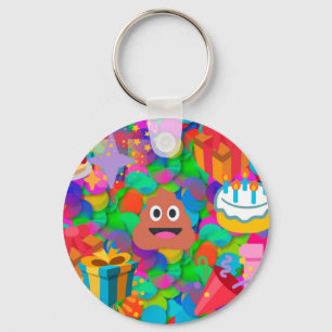 grattis på födelsedagen poop emoji nyckelring