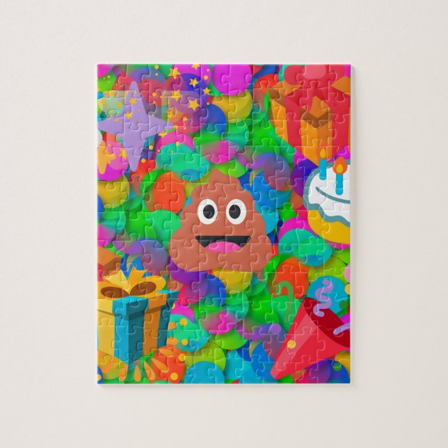 grattis på födelsedagen poop emoji pussel (Vertikal)