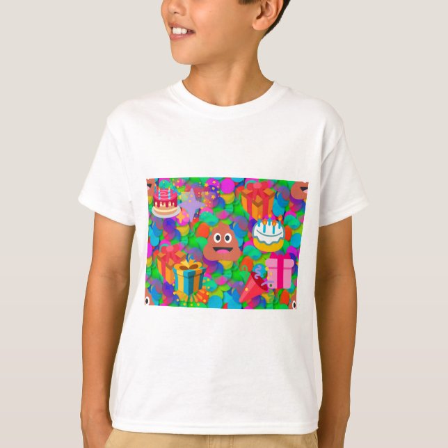 grattis på födelsedagen poop emoji tee (Framsida)