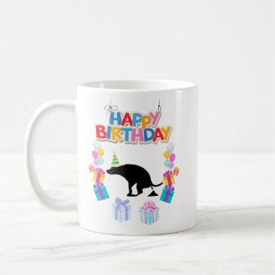 Grattis på födelsedagen Pooping Hund Kaffemugg