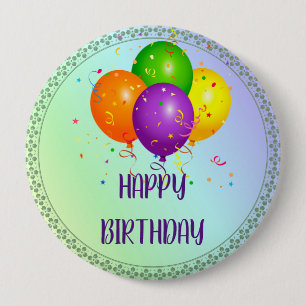 Grattis på födelsedagen, populär design, knapp