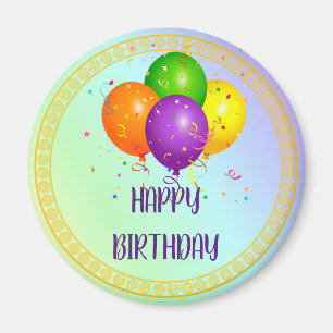 Grattis på födelsedagen, populär design, magnet
