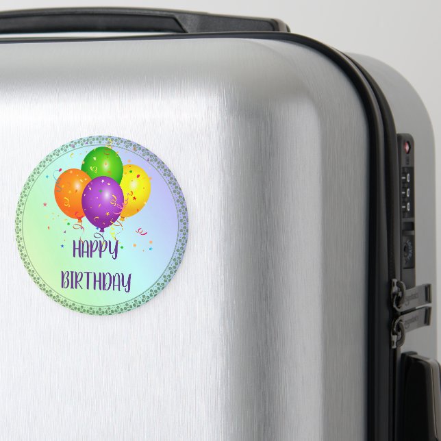 Grattis på födelsedagen, populär design, magnet (In Situ (Luggage))