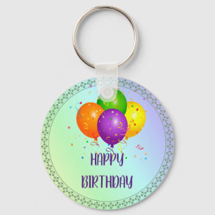 Grattis på födelsedagen, populär design, nyckelring