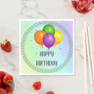 Grattis på födelsedagen, populär design, pappersservett
