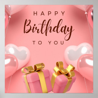 Grattis på födelsedagen poster