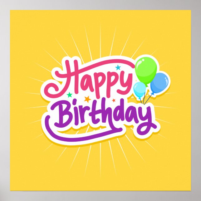 Grattis på födelsedagen Poster (Framsidan)