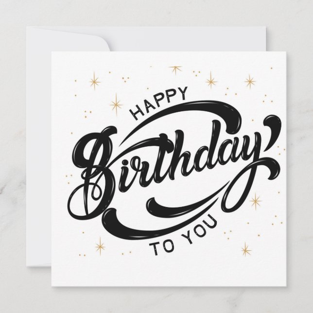 Grattis på födelsedagen Postkort Inbjudningar (Framsida)