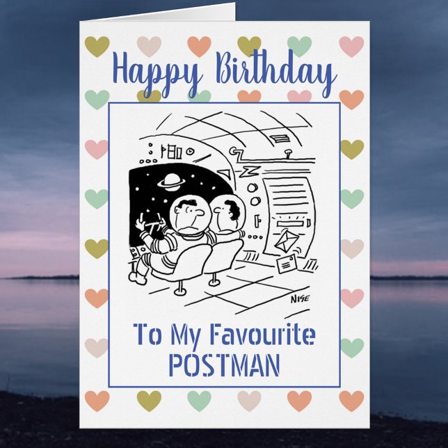 Grattis på födelsedagen Postman Hälsningskort (Skapare uppladdad)