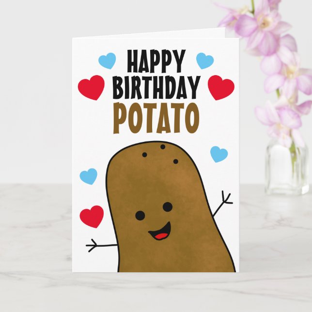 Grattis på födelsedagen Potatis  Kort (Orkide)