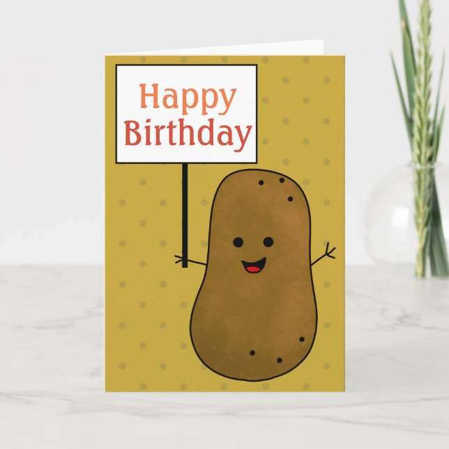 Grattis på födelsedagen Potatis Kort (Framsida)