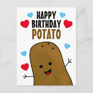 Grattis på födelsedagen Potatis Vykort