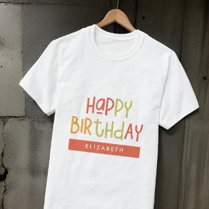 grattis på födelsedagen Preppy Playful Roligt Si T Shirt