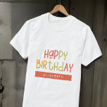 Grattis på födelsedagen Preppy Playful Roligt Simp T Shirt<br><div class="desc">Den här enkla och moderna designen består av söt sans serif-typografi.</div>