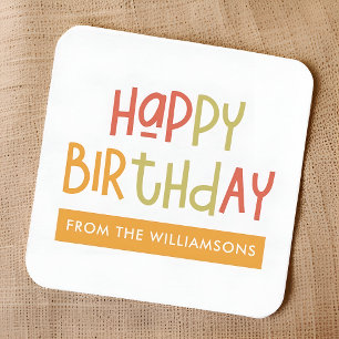 Grattis på födelsedagen Preppy Playfull Roligt Fam Anteckningskort