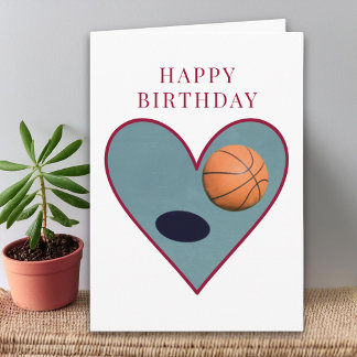 Grattis på födelsedagen Present Basketbollsspelare Kort