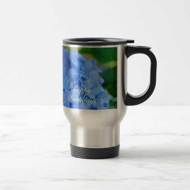 Grattis på födelsedagen! present Kaffemugge Blå Hy Resemugg (Höger)