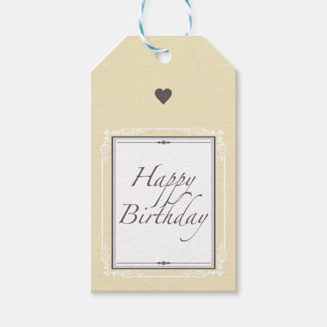 Grattis på födelsedagen presentetikett (Framsidan)