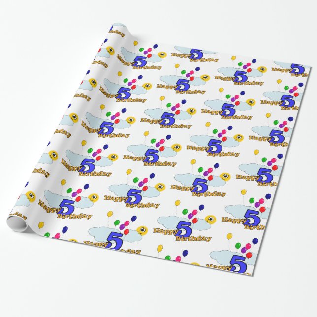 Grattis på födelsedagen presentpapper (Utrullad)