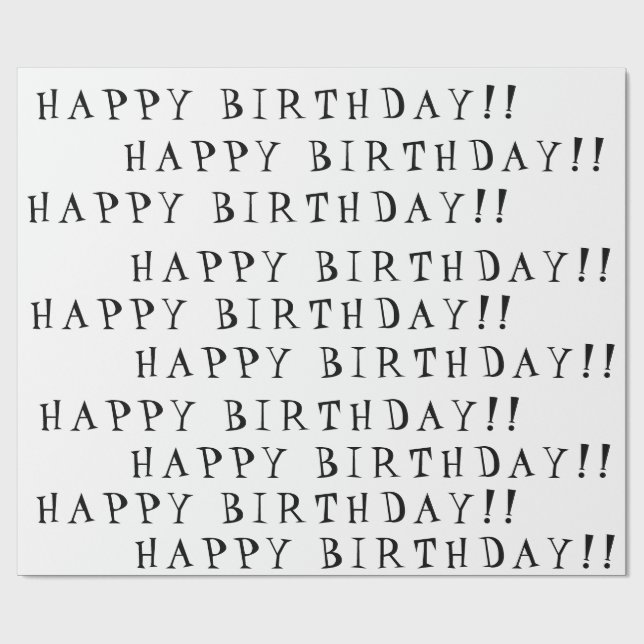 Grattis på födelsedagen presentpapper (Platt)