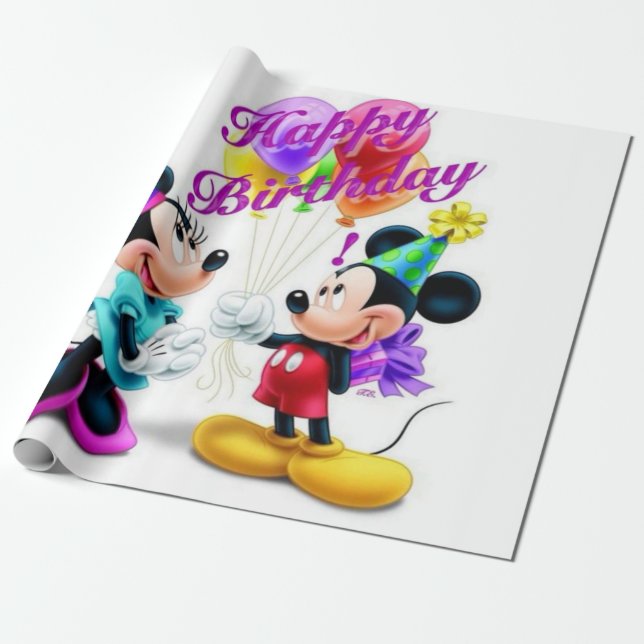 Grattis på födelsedagen presentpapper (Utrullad)