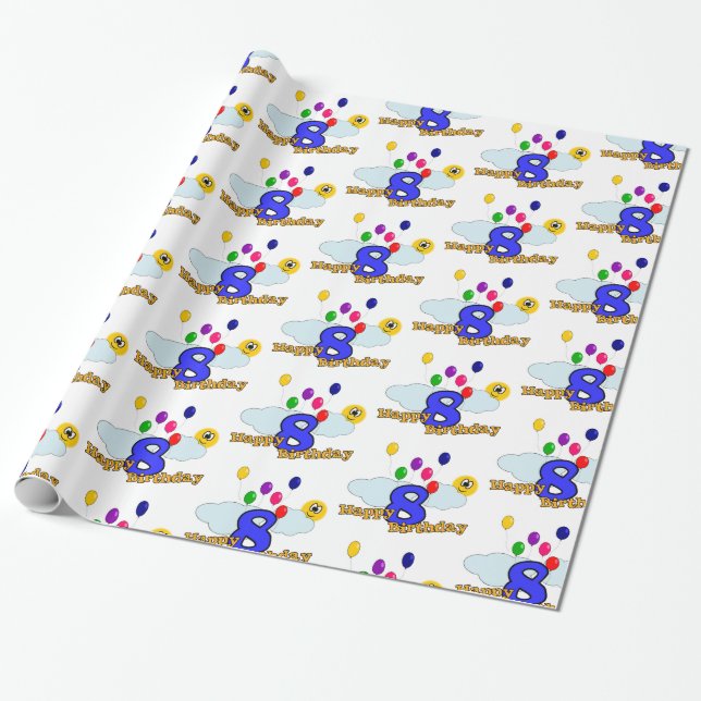 Grattis på födelsedagen presentpapper (Utrullad)