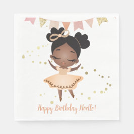Grattis på födelsedagen! Princess Ballerina w/Bow Pappersservett
