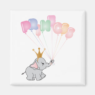 Grattis på födelsedagen Princess Bilder Baby Eleph Magnet