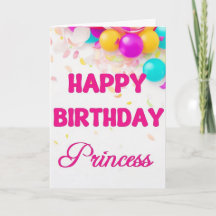 Grattis på födelsedagen Princess Card