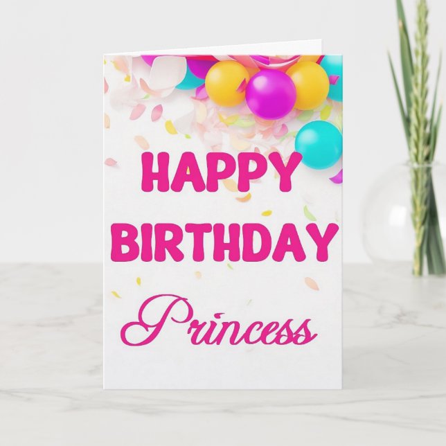 Grattis på födelsedagen Princess Card Helgkort (Framsida)