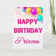 Grattis på födelsedagen Princess Card