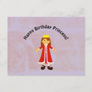 Grattis på födelsedagen Princess Cute Tecknad Prin Vykort