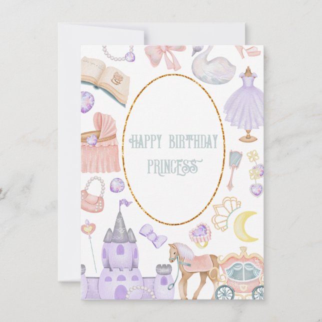 Grattis på födelsedagen Princess Flicka (Framsida)