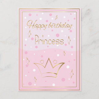 Grattis på födelsedagen princess vykort