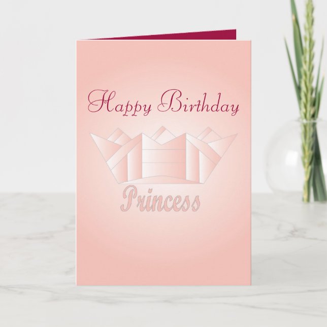 Grattis på födelsedagen prinsessa kort (Framsida)