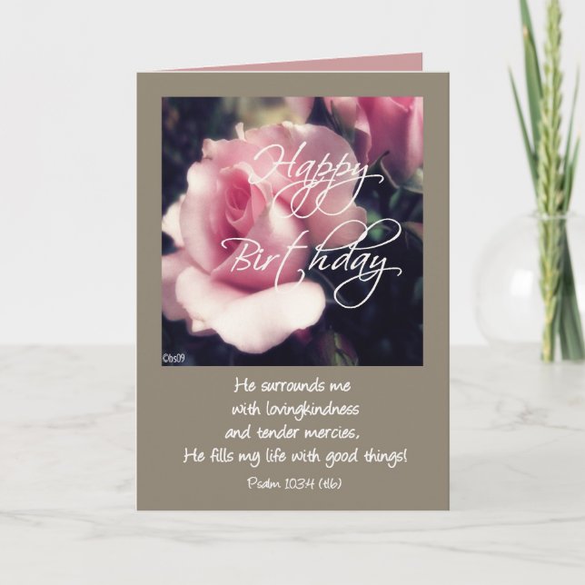grattis på födelsedagen psalm 103:4 kort (Framsida)