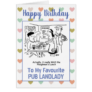 Grattis på födelsedagen Pub Landdam Hälsningskort