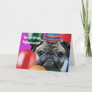 Grattis på födelsedagen puckel-hund kort