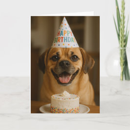 Grattis på födelsedagen Puggle-kort Helgkort