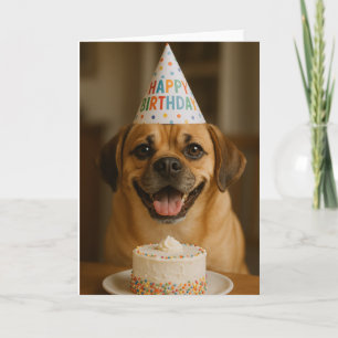 Grattis på födelsedagen Puggle-kort Helgkort