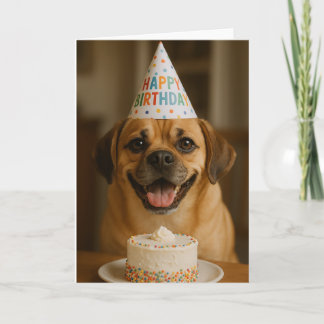Grattis på födelsedagen Puggle-kort Helgkort