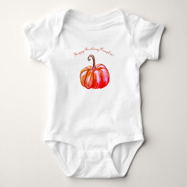 Grattis på födelsedagen   Pumpa T-shirt (Framsida)