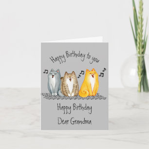 Grattis på födelsedagen Purrrfect Grandma Aldrig C Kort