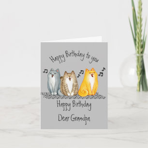Grattis på födelsedagen Purrrfect Grandpa Allnågon Kort