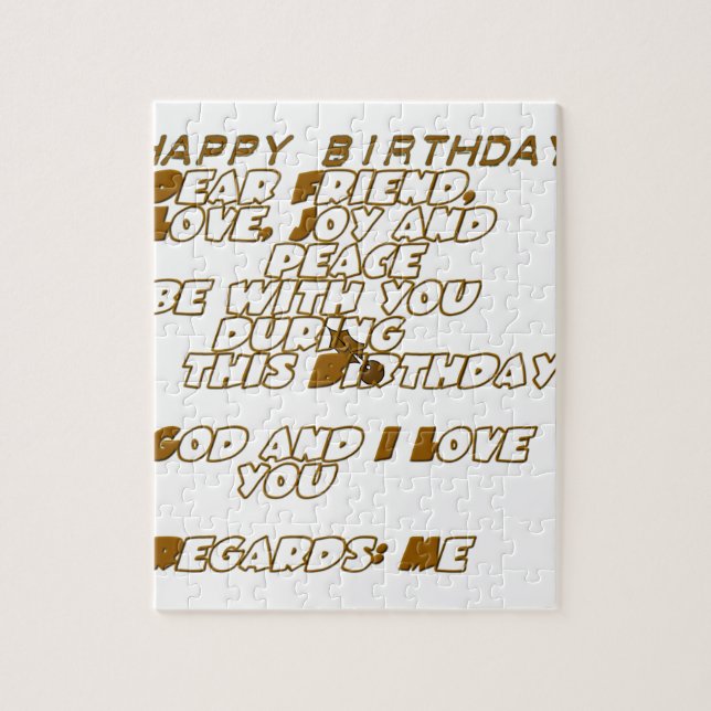 Grattis på födelsedagen pussel (Vertikal)